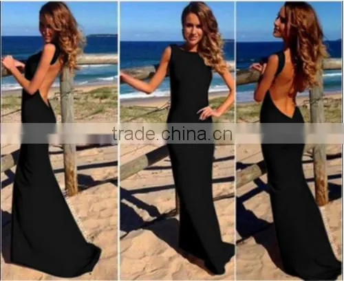 Wholesale Customized Women 100% Cotton Multi Color Striped Long Maxi Dress photo-6