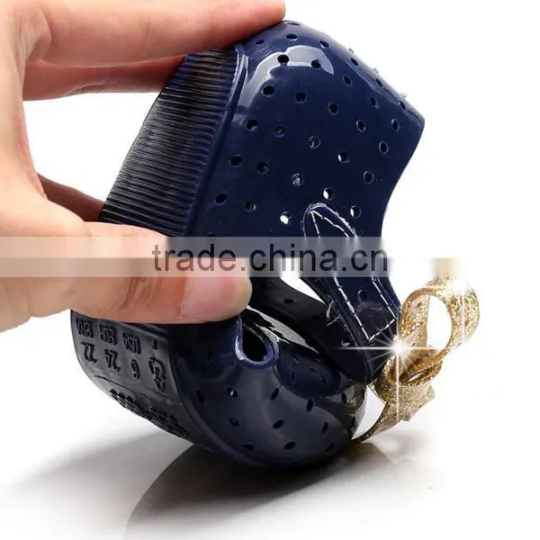 Shining Side Bow Hook and Loop Type Mini Melissa Jelly Shoes photo-5