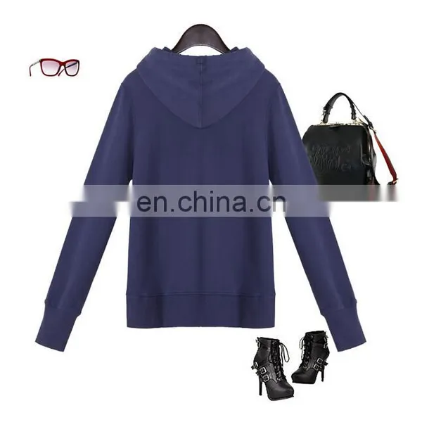 Cheap Women's Fleece Hoodie Kangaroo Pocket Long Sleeves Fleece Jacket Sweatershirt Terry Hoodie With Rubber Print photo-3