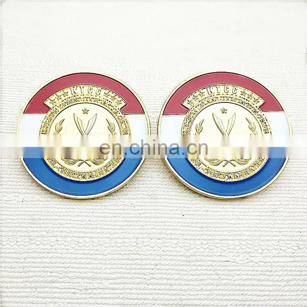Gold Colored Training Coin With Cross Swords photo-2