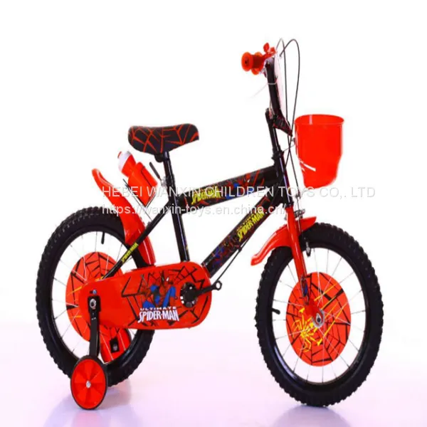 Kids Bike With Basket Steel Children Spider Man Bicycle China Factory Wholesale photo-3