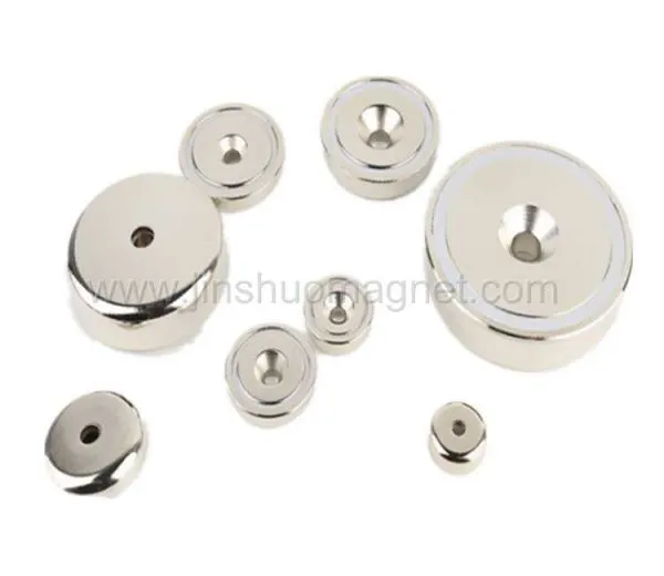 Strong Sintered NdFeB Countersunk Pot Magnet