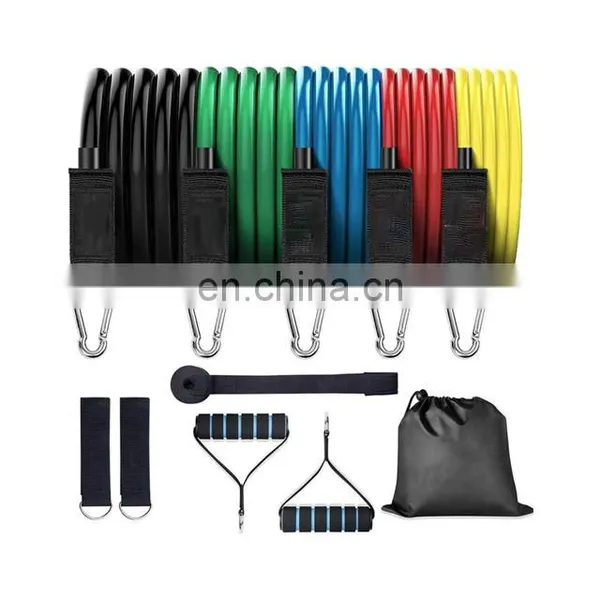 Resistance Bands Custom Logo Adjustable 11 Pcs Elastic Fitness Exercise Band Resistance photo-3