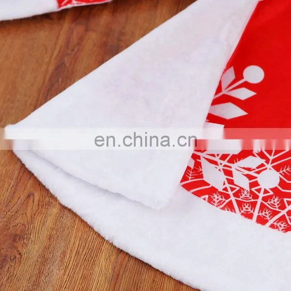 I@home Red Christmas Tree Stump Cover Snowflake Christmas Tree Skirt Carpet photo-6