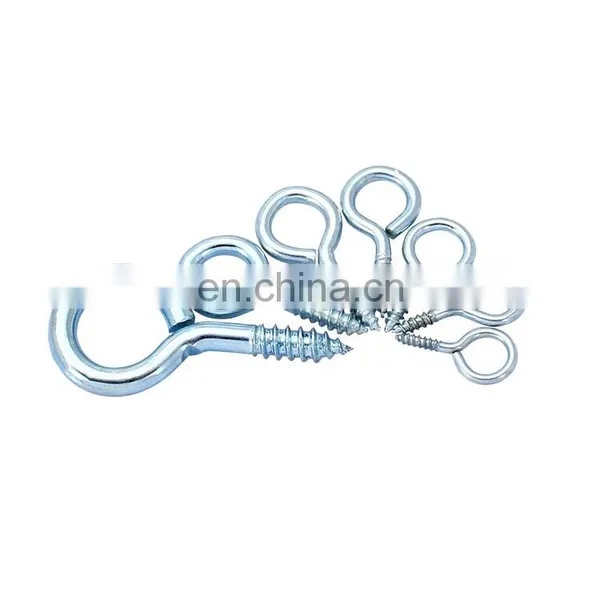 China Manufacturer Carbon Steel Eye Hook Screw With Washer Self Tapping Eye Screw photo-4