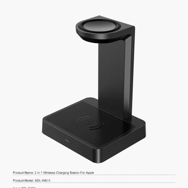 2 в 1 беспроводной зарядный держатель для Apple iWatch 6 SE 5 4 3 2 и Airpods Pro