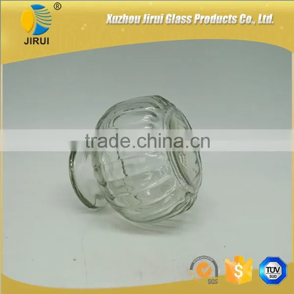 Clear Glass Candle Holder Pumpkin Shaped photo-6