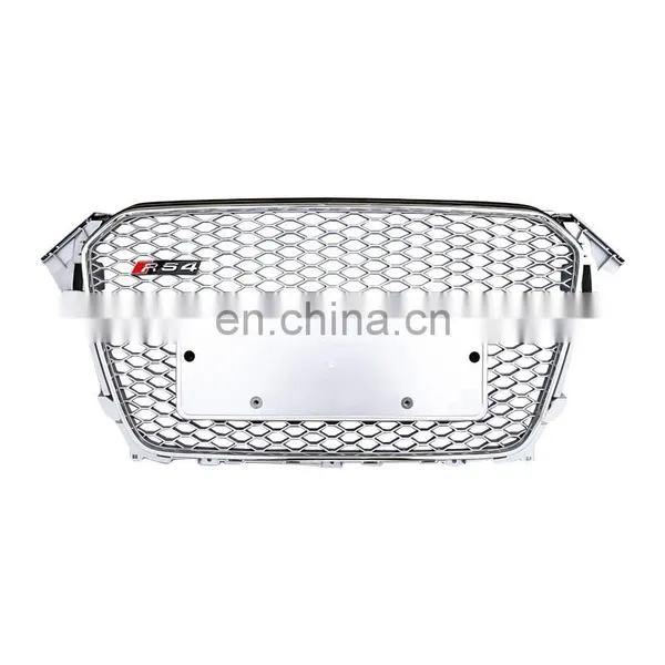 ABS Black Car Grill for Audi A4 B85 High Quality Front Bumper Honeycomb Mesh Facelift RS4 Grill 2013 2015 photo-2