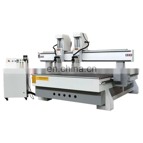 SENKE Factory Price 1325 3 Axis Doble Heads CNC Router Wood Working Machinery T-Slot Table photo-2