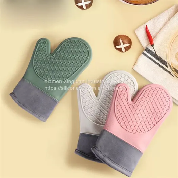 Heat Resistant kitchen accessories Silicone Oven Mitt Silicone baking gloves for Cooking,Baking,BBQ