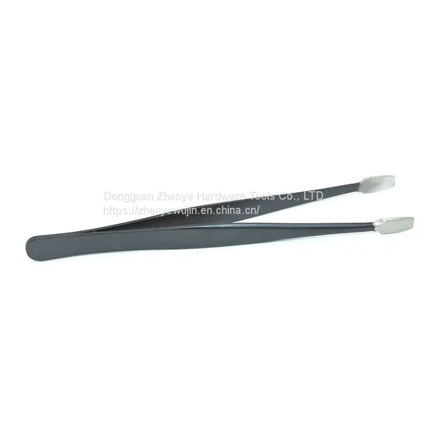 Wide Flat Head Flat Head Tweezers Stamp Clip Tweezers ESD34A - SA Anti-static Flat Head Tweezers photo-2