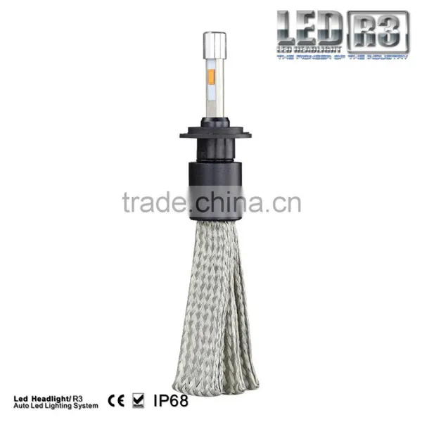 Factory Supply OEM 80W 9600lm Super Bright R3 Led Motorcycle Headlight Bulb H7 photo-3