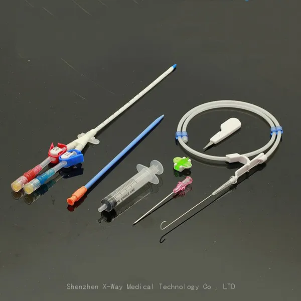 Peritoneal Hematodialysis System Dialysis Tube Catheter, HD IHD Hemodialysis Catheterization Set Equipment 11.5F 12F Single Double Triple Lumen photo-4