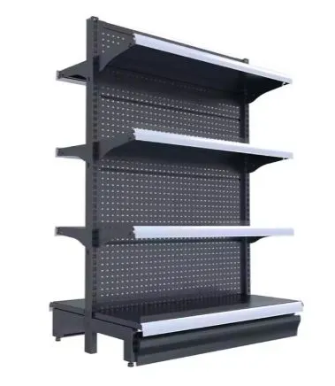 Grocery Store Shelving Steel Panel Storage Rack Goods Display Shelves photo-3