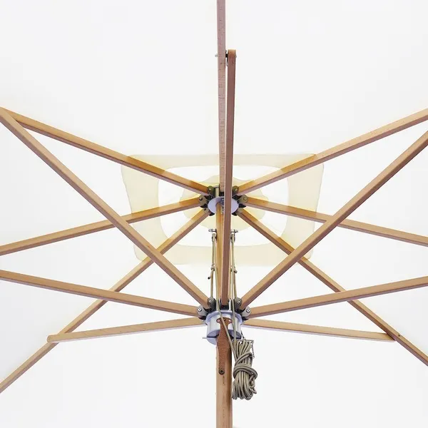 Heavy-duty Wooden Patio Umbrella, Luxury Double Pulley Cord, Garden Umbrella, Suitable for Commercial Customization. photo-3