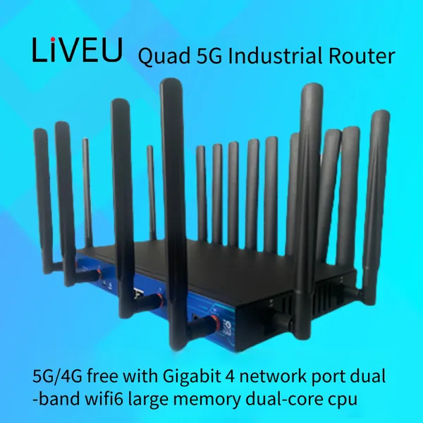 Liveu True 5g Multi-card Industrial Router With Triple-network Compatibility, 5g Triple-network Compatibility Multi-network Fusion Outdoor Live Streaming Router, Four-card 4g/5g Industrial Router photo-2