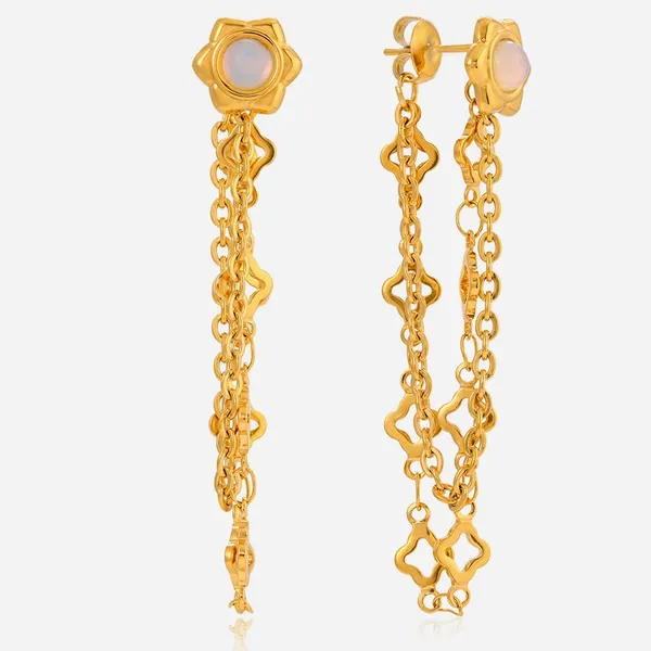 Tarnish Free Gold Plated Stainless Steel Earrings Waterproof Fashion Jewelry photo-4