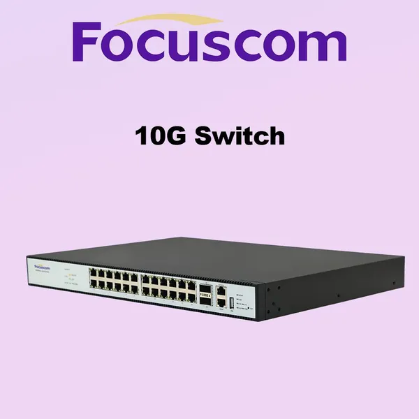L3 Managed Ethernet Switch, 24-Port 10G SFP+ With 2-Port 100G QSFP28 Uplinks, High-Performance Aggregation Layer Network Switch Focuscom S5863-24H2QC photo-2