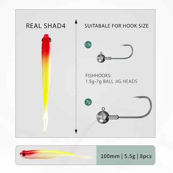 T-Tail Soft Baits-GD03-80mm/5.0g photo-3