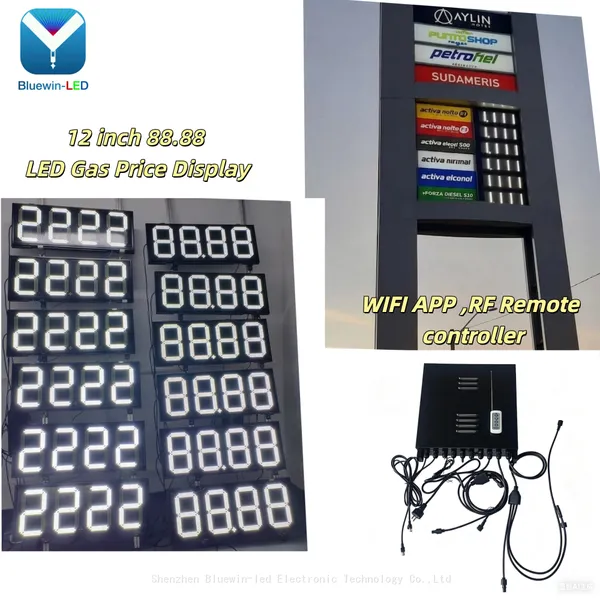 Gas Station LED Price Sign Manufacturer | Digital Fuel Price Board photo-2