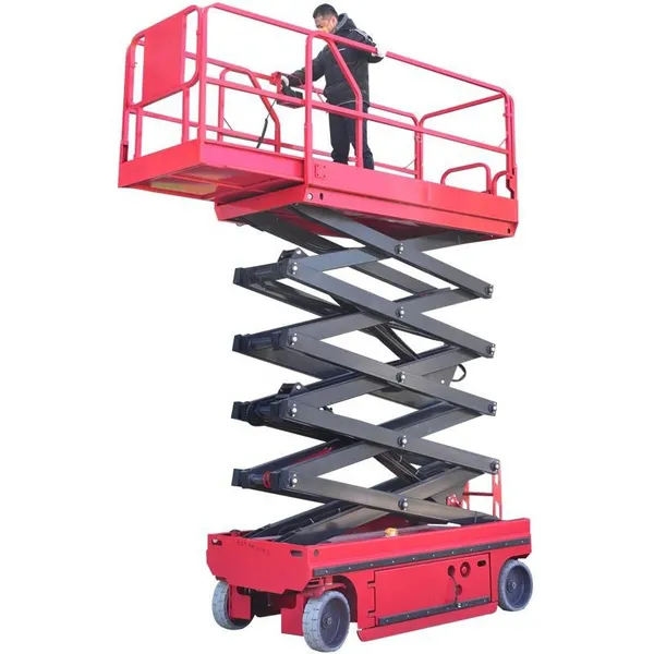 Industrial Residential Portable Hydraulic Genie Scissor Lift 4M 300KG Capacity Electric Powered Control Panel & Remote