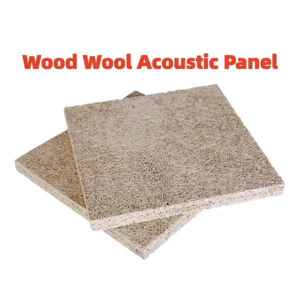 Wood Wool Acoustic Panel Wood Wool Cement Board B1 Fireproof Sound Absorbing Wall Ceiling Panel Multiple Colors For Interior Decoration
