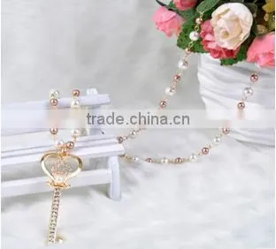 2016 Hot Sale New Fashion Simple Jewelry Women Gold Key Luxury Crown Necklace photo-3