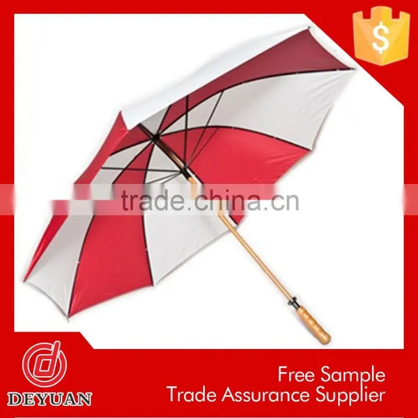 China Supplier Golf Gift 30inch Advertising Wooden Umbrellas photo-6