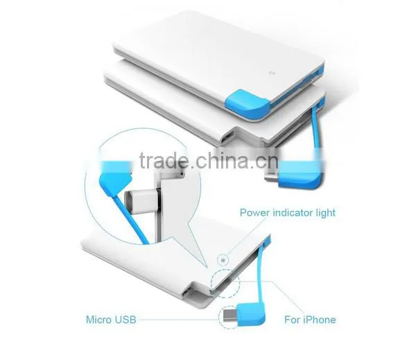 Most Popular Fashion Portable 2500mAh Credit Card Power Bank for Andorid/IOS photo-4