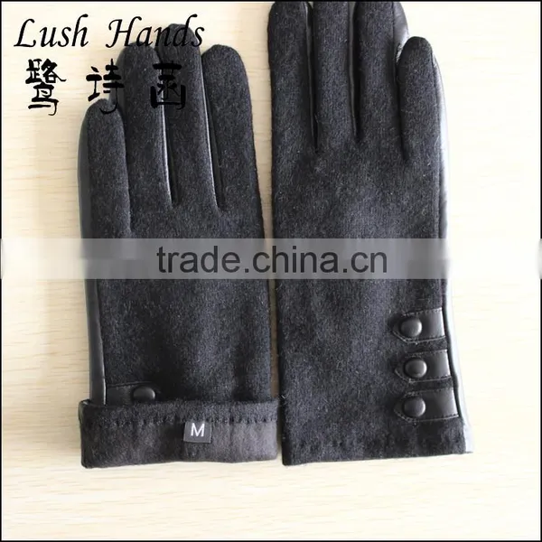 2016 Hot Selling Ladies Woolen Button Gloves photo-2