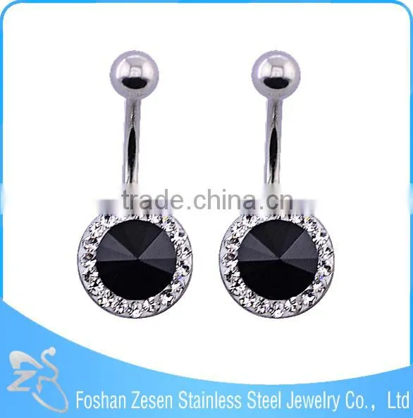 Factory Direct Sale Fashion Clear Crystal Wholesale Surgical Steel Navel Belly Ring photo-6