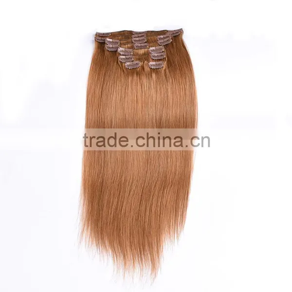 Hot Selling 8A Quality Double Drawn Weft Full Ending, Brazilian Human Hair Clip In Hair Extension Quality Choice photo-6