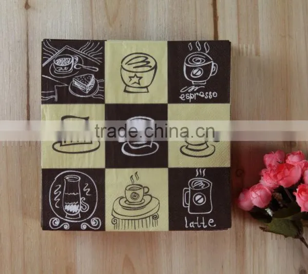 Virgin Wood Pulp 33*33cm Embossing Dinner Paper Napkin Coffee Napkin photo-3