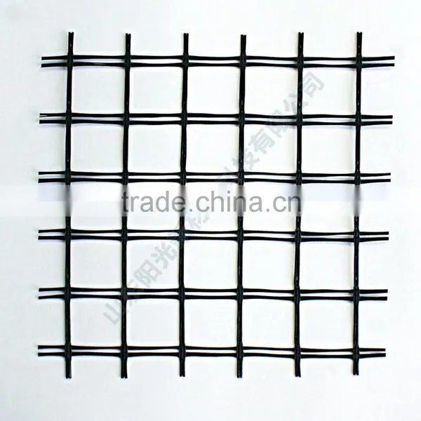 Warp Knitting Fiberglass Geogrid Material