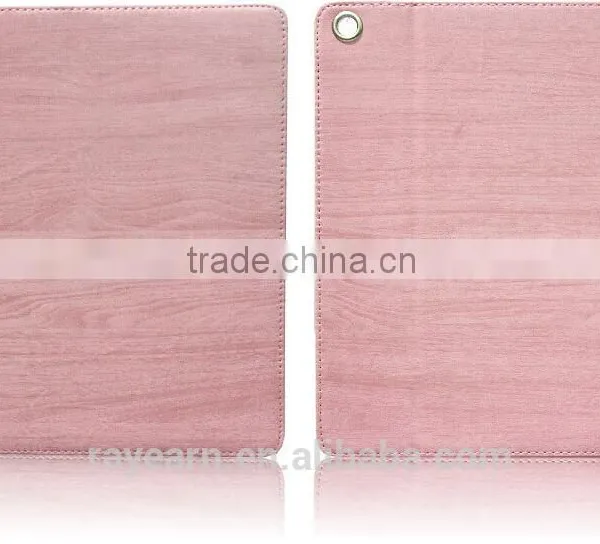 Best Selling Item Tablet Case With Wooded Grain PU Cover For IPad photo-3
