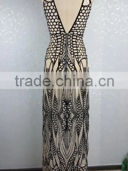 Ladies Sexy Transparent Dress Bule Sexy First Night Dresses Party Wear Long Dresses photo-2