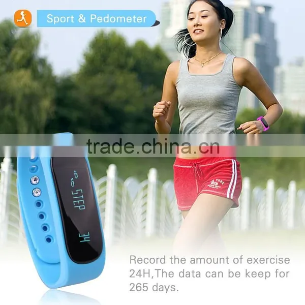 2015 Newest & Hot Selling Bracelet Smart Band E02 Compatible With Ios 0.84 Inch OLED Fitness Wristband photo-2
