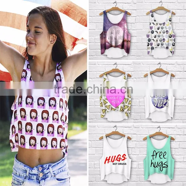 Aztec Style Wholesale Logo Print Custom Ladies Summer Short Bulk Tank Top photo-6