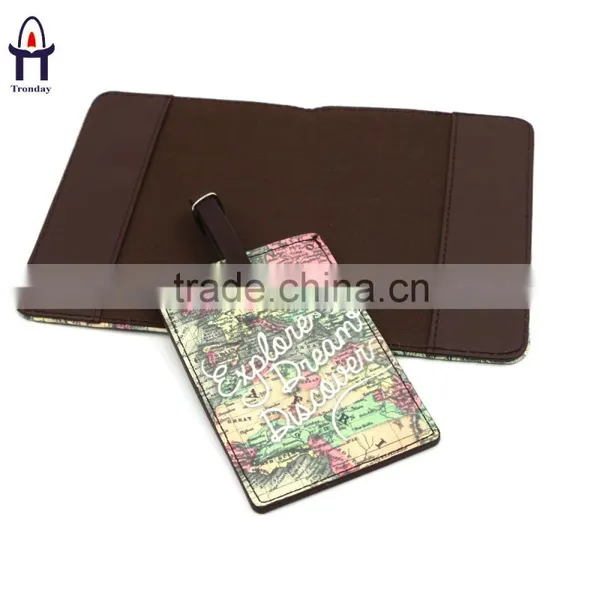 World Map Printing PU Passport Holder photo-2