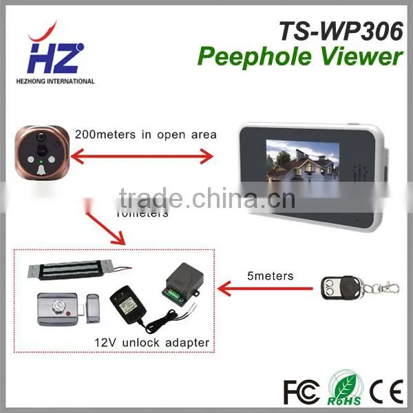 The Latest 3.5''TFT-LCD Infrared Luxury Touch Screen Digital Wireless Intercom Peephole Door Camera photo-5