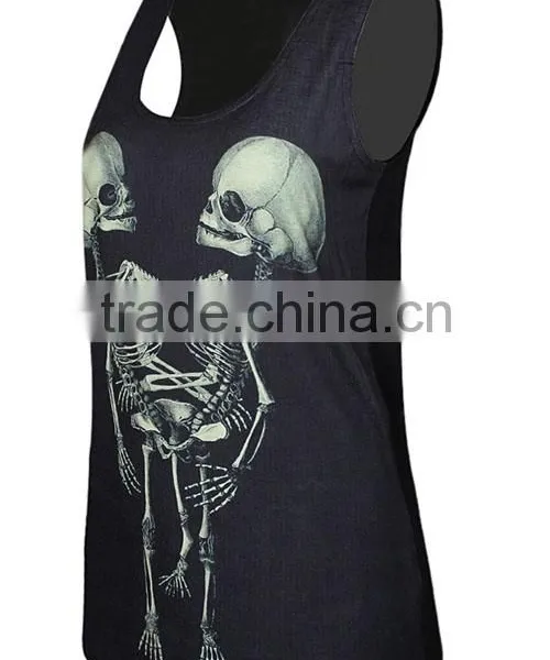 Drop Shipping Black Plain Modern Girls Yoga Gym Tank Tops photo-4
