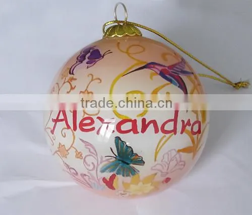 Plain Christmas Glass Ball Ornament photo-2