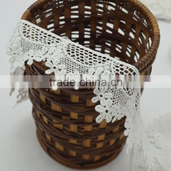 14yards GOOD QUALITY Soft Milk Silk Lace Fabric Wedding Trim Size 6cm