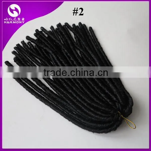 HARMONY 18inch 110grams Burgundy Color Synthetic Hair Synthetic Dread Locks Twist Hair Extensions Dreadlocks Braiding Hair photo-2