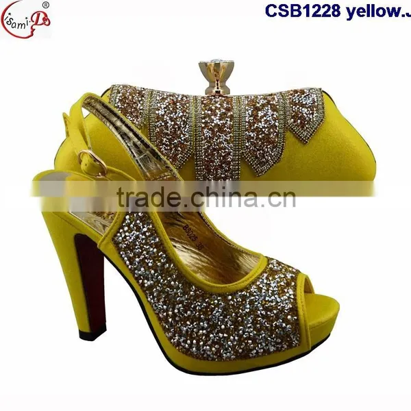 CSB1228 Chowleedee Fasion Latest Fashion Woman Italy Style High Heel Sandal Shoes With Matching Bag photo-4