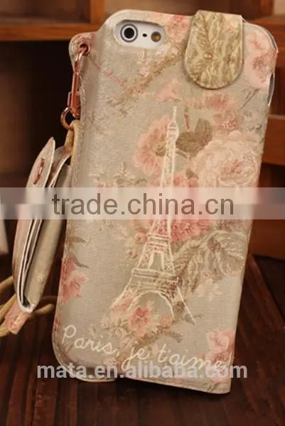 Fashionable Painting PU Leather Case With Sliding For Iphone 6 photo-2