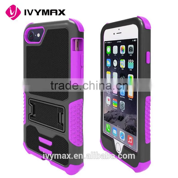 Low MOQ Hard Sheild Armor Combo Back Cover Case With Kickstand for Apple Iphone 7 Wholesale Cell Phone Case photo-2