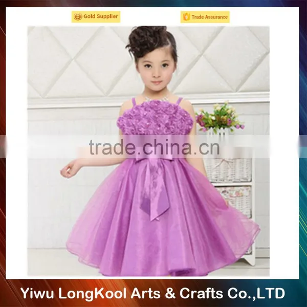 2016 Korean Design Baby Girl Wedding Dress Pink Flower Girl Dress photo-3