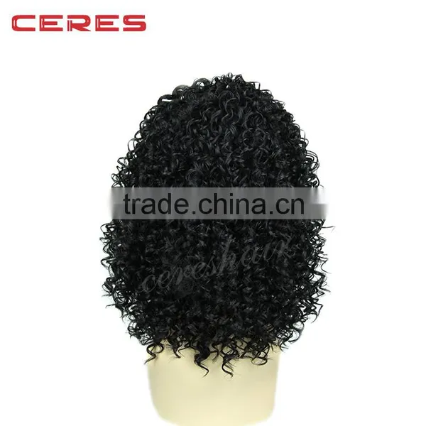 Ceres Factory Wholesale Lace Front Kinky Curly Wig Afro Kinky Human Hair Wig for Black Women photo-4