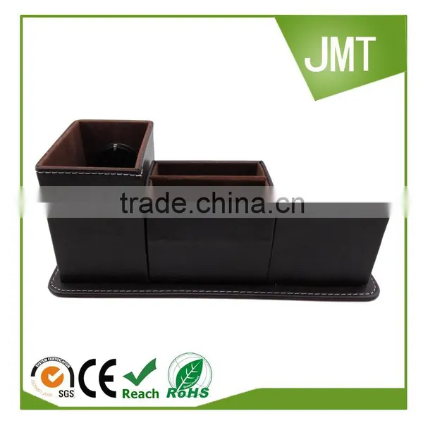 High-end Multi-functional Creative Leather Pen Container Business Card Holder photo-4